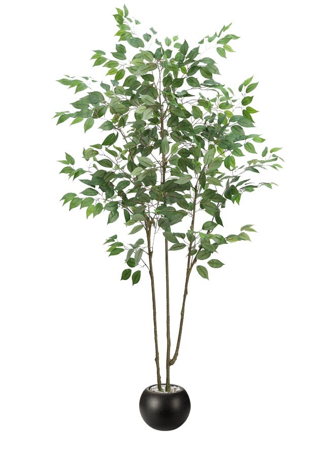 إن كي أكس نبات صناعي مزخرف للاستخدام الداخلي والخارجي، خضرة واقعية للمنزل أو المكتب أو غرفة المعيشة أو الفناء أو ديكور المدخل 180 سم - Image 1