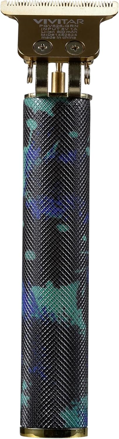 Vivitar  Cordless Hair Trimmer TBlade Precision Cutting Lightweight Design for Easy Grooming Green