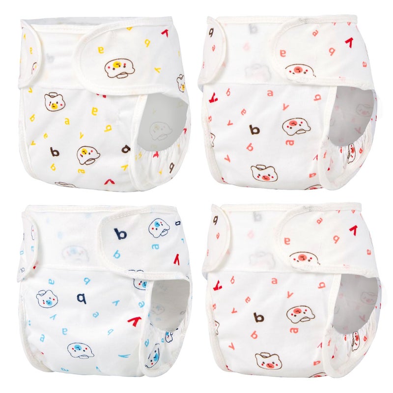 Pedolltree Reborn Baby Dolls Diapers 4Piece Pack Fit for 1724 inch Reborn DollsRealistic Newborn Baby Doll Clothes Reusable Washable - Image 3