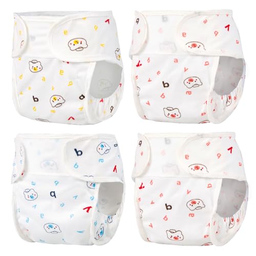 Pedolltree Reborn Baby Dolls Diapers 4Piece Pack Fit for 1724 inch Reborn DollsRealistic Newborn Baby Doll Clothes Reusable Washable - Image 1