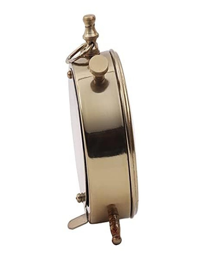 TrenDec 4'' Gold Aluminium Analog Table Clock | Elegant Home & Living Room Decor - Image 5