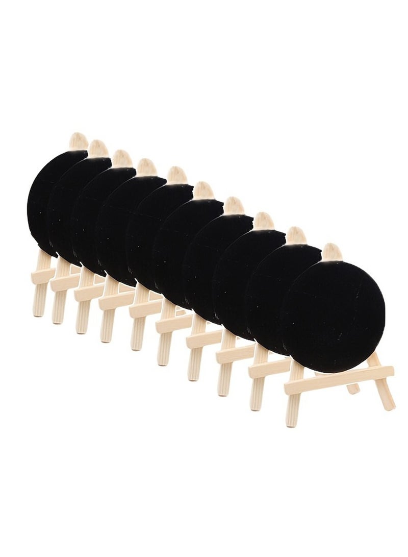 10packs ميني جولة اللوحة لوحة قماش مجموعات مع الخشب أسل الطلاب DIY لوحات 8 * 8 سم للرسم فن طلاء مجموعات للأطفال المراهقين - Image 1