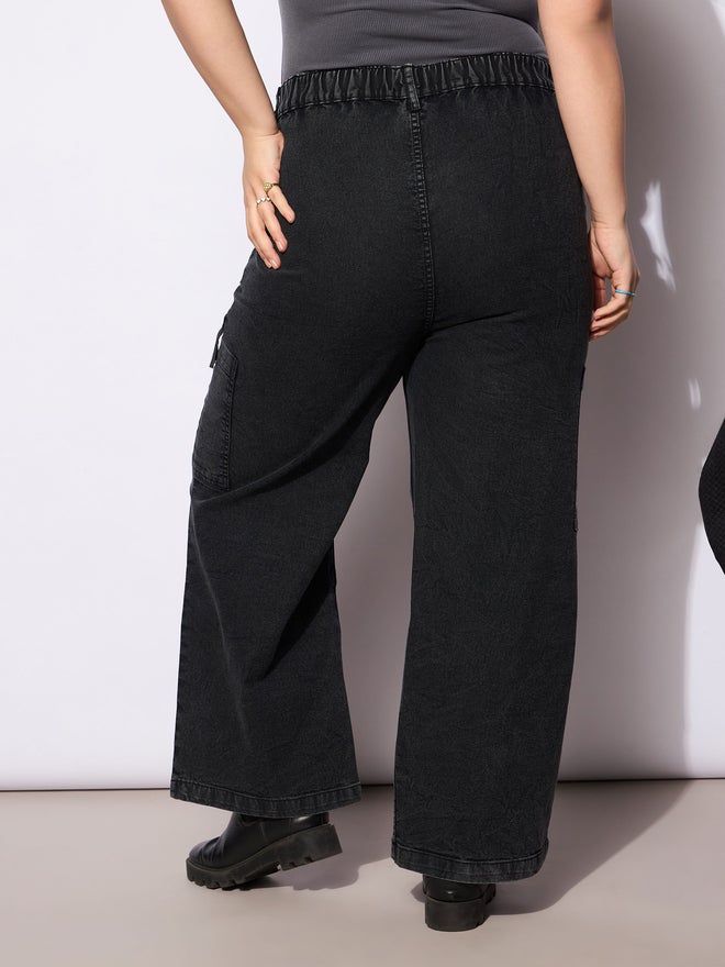 SASSAFRAS Sassafras Plus Size Straight Fit Jeans with Side Pockets Details  - Image 5