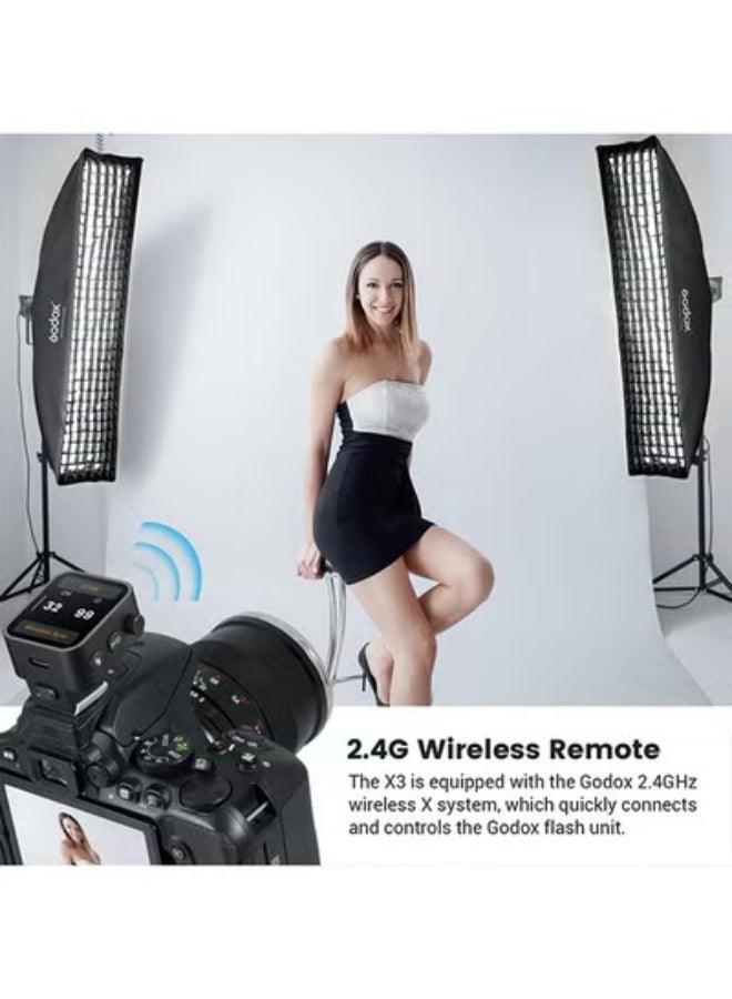 Godox X3-C Touchscreen TTL Wireless Flash Trigger for Canon Camera, 1/8000s HSS TTL TCM Function, Built-in Battery USB-C Charge Flash Transmitter Compatible with Canon R5 R6 R7 5D 6D - Image 5