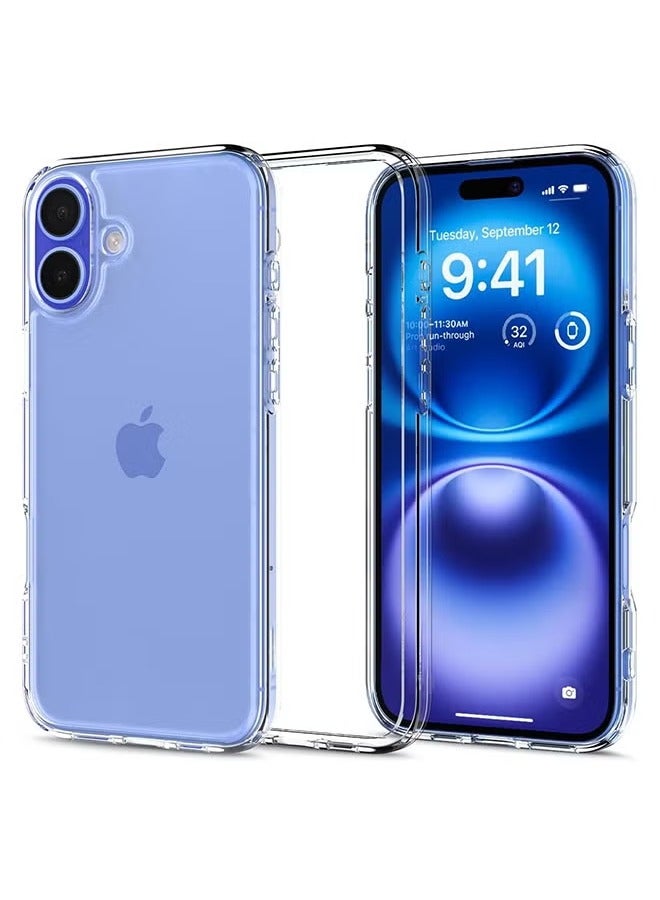 iPhone 16 Clear Case Cover, Ultra Thin Silicone Shockproof Back Cases Transparent Protective Phone Case, Anti-Yellowing&Anti-Scratch,  Waterproof, Dirt & Oil Proof Covers - Crystal Clear - Image 1