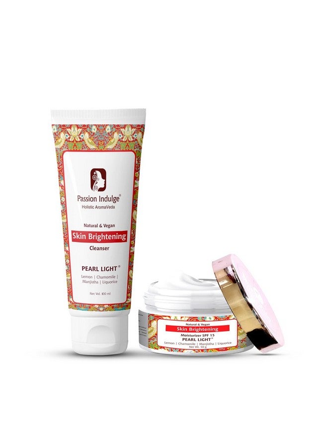 Passion Indulge Skin Lightening Combo with Natural Pearl Light Cleanser 100ml & Pearl Light Moisturizer 50gm - Image 1