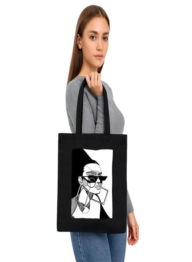 PrintingZone Printed Tote Bag For Women| Cotton Canvas Tote Bag with Bold Print for Women - Image 3