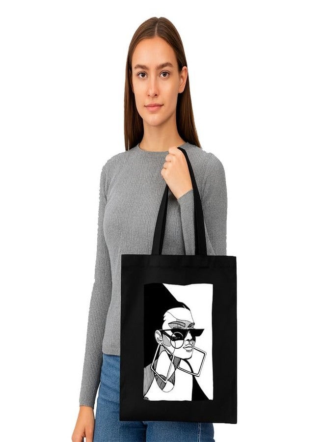 PrintingZone Printed Tote Bag For Women| Cotton Canvas Tote Bag with Bold Print for Women - Image 2