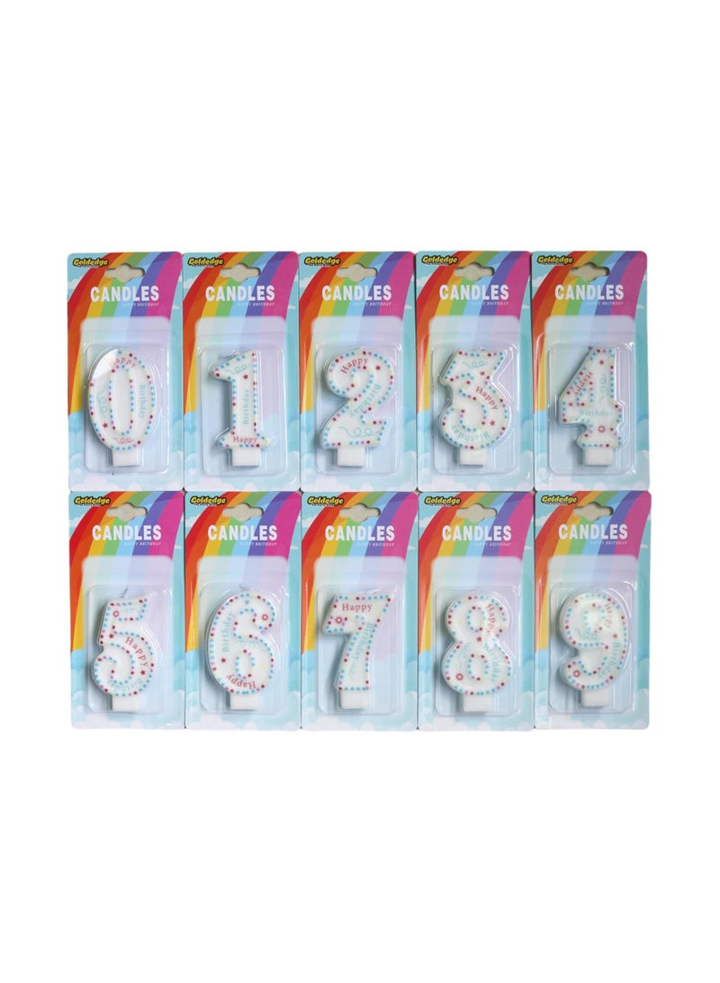 Goldedge زينة كعكة عيد الميلاد رقم 8 من جولديج - توبير مزخرف لحفلات الزفاف والذكرى مع شمعة (أبيض) - Image 2