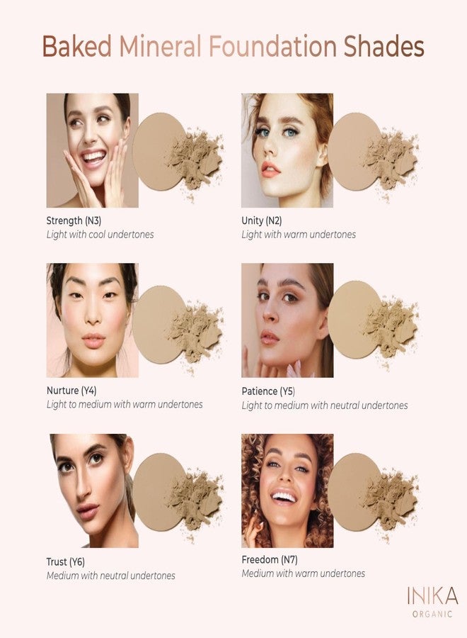 INIKA Organic Buildable Baked Mineral Foundation Compact Powder - Lightweight, Breathable Natural Base with Hydrating Squalane and Magnolia Bark Extract - Natural and Vegan Makeup, Patience, 0.28 oz - Image 4