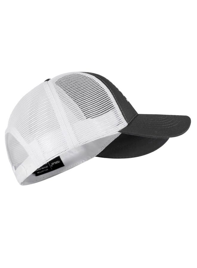 VIONLAN Baseball Cap American Flag Trucker Hat for Men Women 3D Embossed Logo Adjustable Outdoor Mesh Snapback Hat, Dark Gray/White Flag, One size - Image 5
