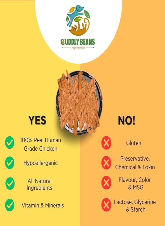 Cuddly Beans مكافآت كادلي بينز الأصلية من الدجاج المجفف بالكُركم للكلاب والقطط 70 جم | 79% بروتين، صحية، طبيعية، مغذية وسهلة الهضم | تعزز المناعة والطاقة | خالية من المواد الحافظة والمواد الكيميائية | - Image 5