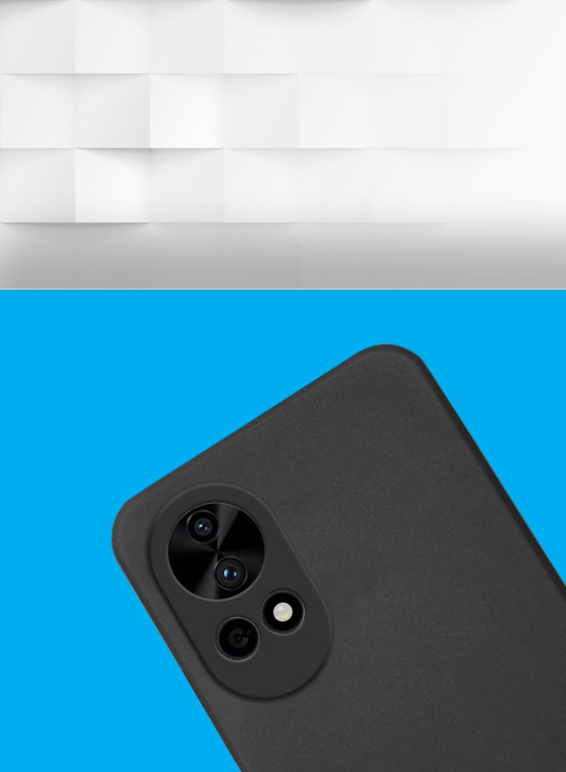 Wtech Soft Liquid Silicone Case Cover For Huawei Nova 12 Pro 5G 2023 Black - Image 3