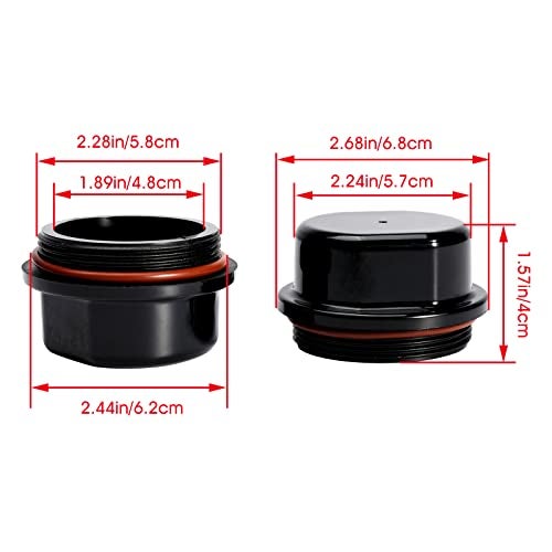 SeSicWe Hub Dust Caps, Axle Dust Grease Cap with O- Ring for Dexter Marine Trailer Hub Wheel, for Vortex 48355v, Boat, Nitro, E-Z, Ranger Replace K71-G01-73, 21-261, 81143 (2) - Image 4