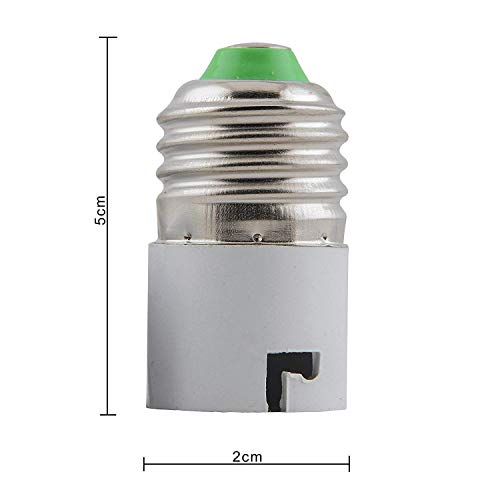 Whiteray Plastic E27 to B22 Screw Base Socket Lamp Holder and Light Bulb Adapter (White) Pack of 2 Pieces - Image 3