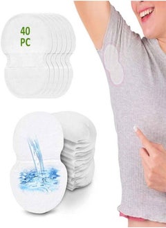 Generic Underarm Sweat Patch, Disposable Nonwoven Anti-Sweat, Comfortable and Relaxing,Soft and Breathable, Invisible Design, Unisex White (40 Pieces White)  - Image 1