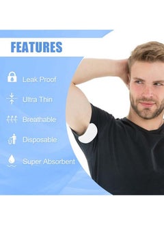 Generic Underarm Sweat Patch, Disposable Nonwoven Anti-Sweat, Comfortable and Relaxing,Soft and Breathable, Invisible Design, Unisex White (40 Pieces White)  - Image 4