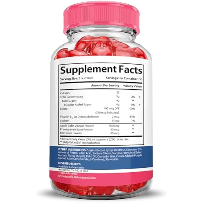 Justified Laboratories (3 Pack) Liberty Bites Keto ACV Gummies Advanced Formula 1000MG Libertybites Keto Gummies Apple Cider Vinegar Formulated with Pomegranate Beet Juice Powder B12 Vegan Non GMO 180 Gummys - Image 5