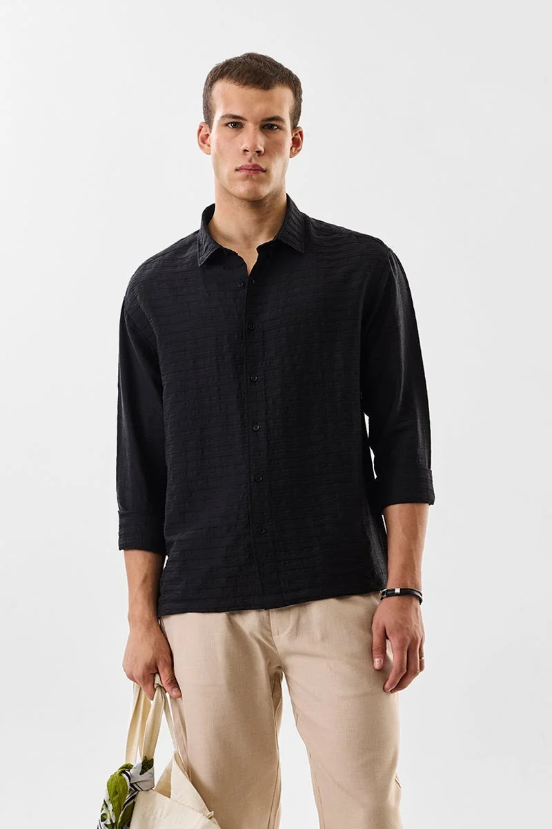SNITCH Regular Fit Textured Shirt