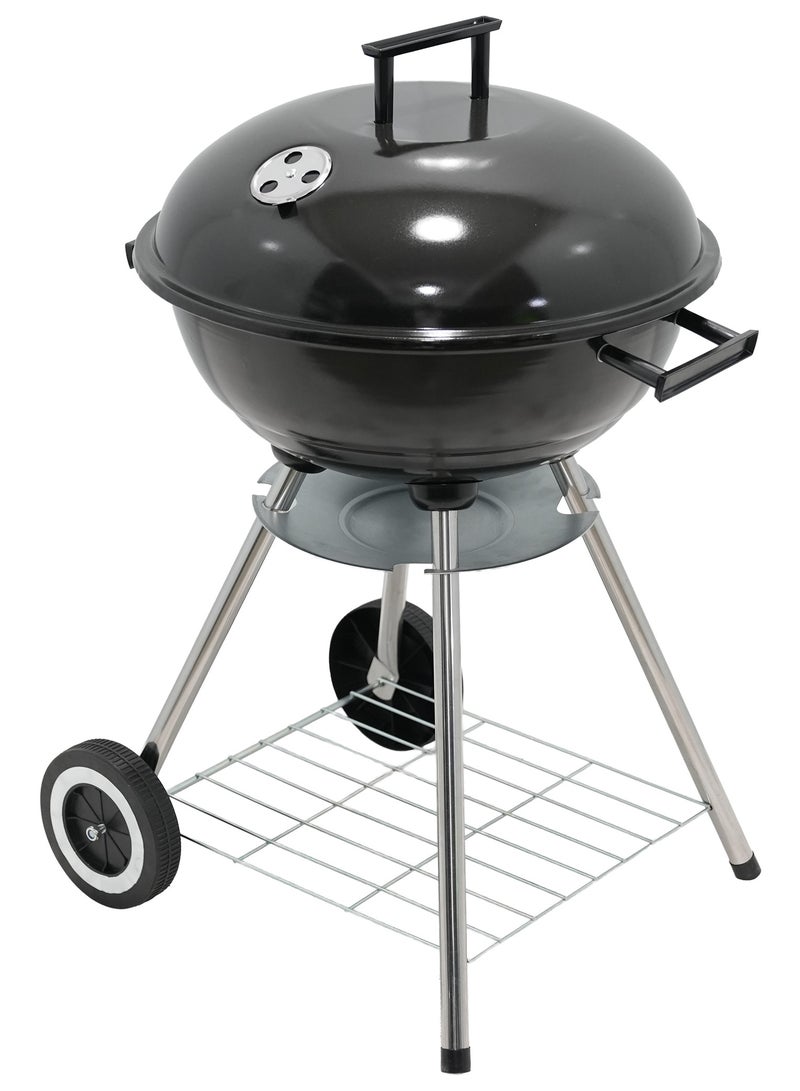رينوفو غلاية شواء محمولة صغيرة الحجم للشواء في الهواء الطلق من رينوفو، شواية فحم بقطر 47 سم مع عجلات، اسود - Image 2