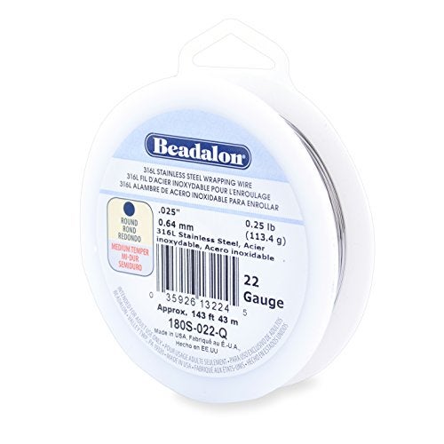 Beadalon 316L Stainless Steel Wrapping Wire, Round, 22 Gauge, Round, 143 feet, 1/4 Pound - Image 3