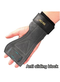 SKDK Grips For Weight Lifting, Weight Lifting Wrist Straps, Gym Grips Palm Guards, Non-slip Wrist Guard Equipment, Gym Fitness Hook Weight Strap For Cross Training, Weight Lifting, Kettlebells,(Light Grey)  - Image 2