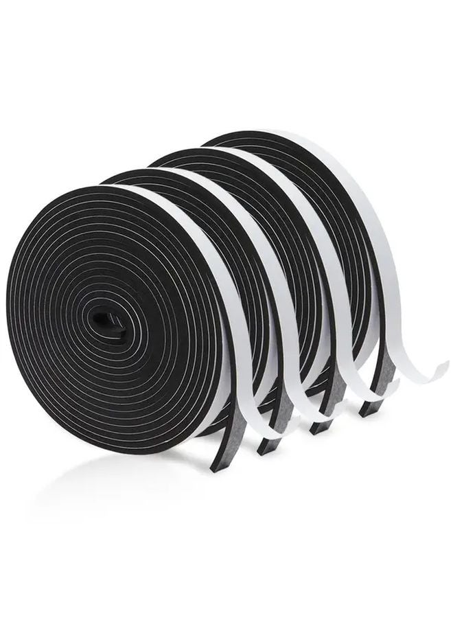 4 Rolls Heavy Duty Self Adhesive Felt Tape White Backing Furniture Protection DIY Crafts - Image 1