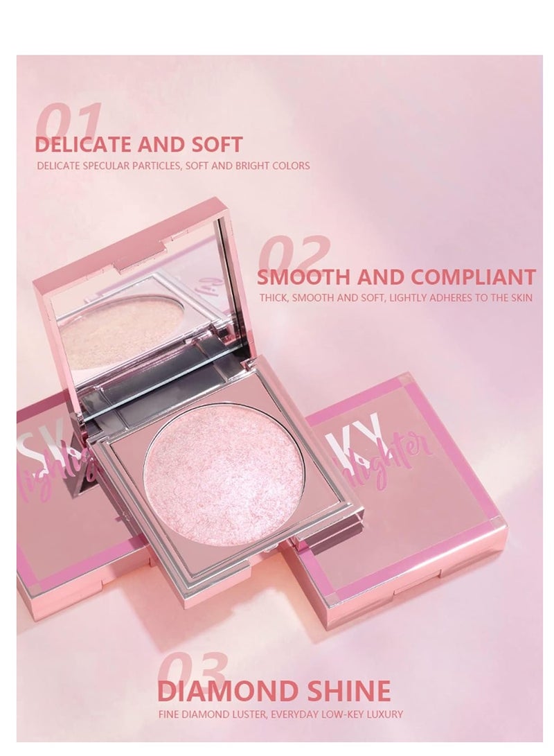 pudaier Face Highlighter Palette, 8 Colors Smooth Shimmer Highlighter Palette Longlasting, Shiny Face Illuminator Highlighter Makeup, Shimmer Radiant Glow Illuminator de Maquillaje (02 Gilt Purple) - Image 5