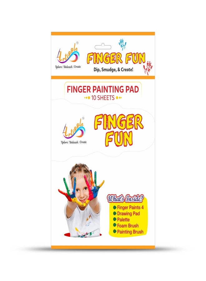 Artiggle ألوان أرتيجل للأصابع | متعة الأصابع | ألوان قابلة للغسل | آمنة للأطفال | عبوة من 4 ألوان زاهية، 25 مل لكل لون - Image 2