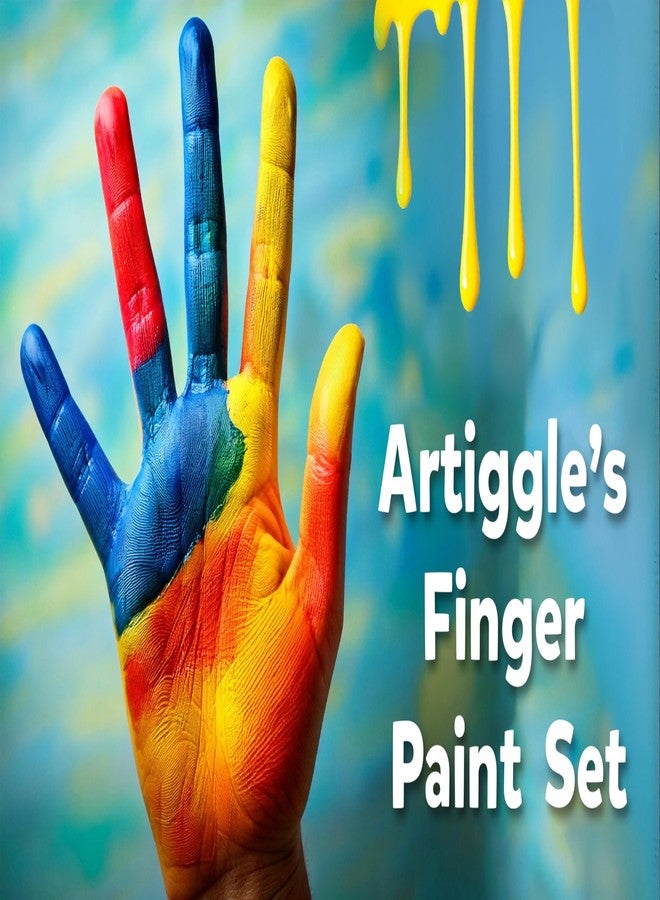 Artiggle ألوان أرتيجل للأصابع | متعة الأصابع | ألوان قابلة للغسل | آمنة للأطفال | عبوة من 4 ألوان زاهية، 25 مل لكل لون - Image 3