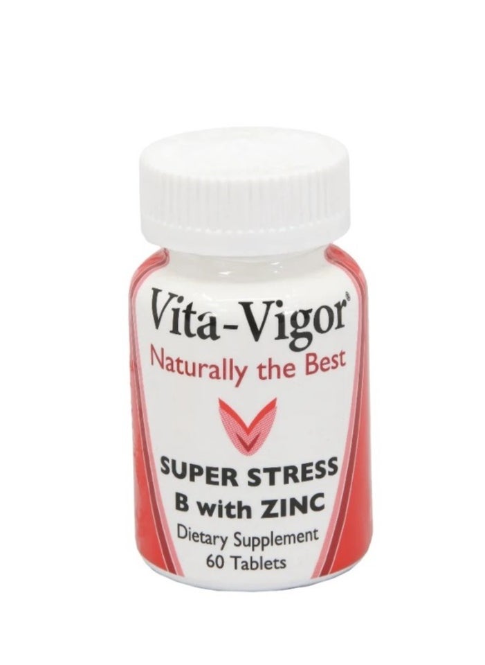 Vita-Vigor Vita- Vigor Super Stress B With ZINC Dietary Supplements, 60 Tablets  - Image 2
