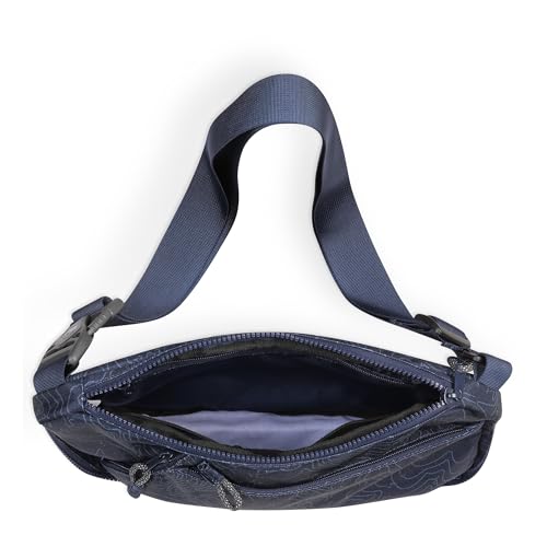 KAVU Roam Sling Bag, Crossbody Bag for Women & Men | Lightweight Travel & Everyday Carry | Padded Design & Water Resistant, Navy Topo - Image 3