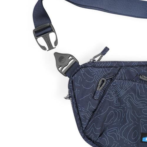 KAVU Roam Sling Bag, Crossbody Bag for Women & Men | Lightweight Travel & Everyday Carry | Padded Design & Water Resistant, Navy Topo - Image 4