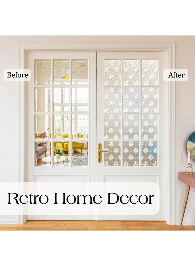 rabbitgoo Privacy Window Film Non Adhesive Frosted Glass Sun Blocking Self Static Cling Decorative for Home Kitchen Living Room, Removable and Reusable, 17.5 x 78.7 inches - Image 4