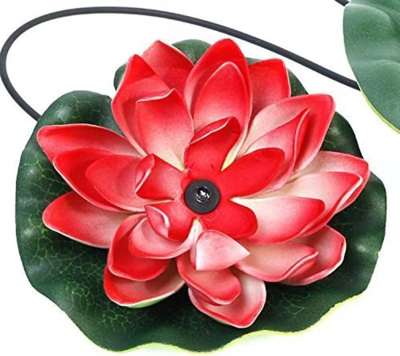 Superdream Colorful Solar Power Energy Floating Lotus Flower LED Accent Night Light for Pond Garden - Image 3