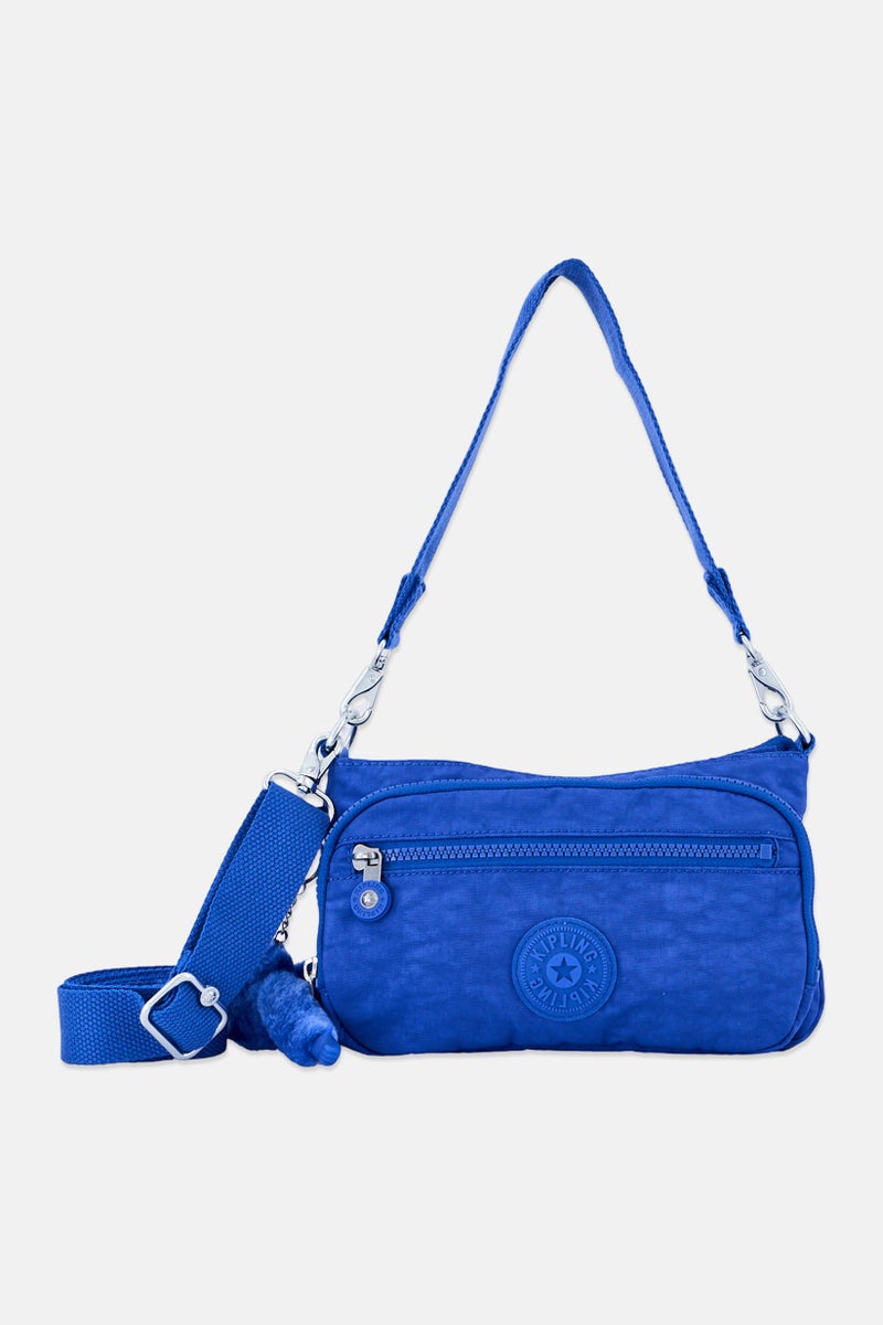 kipling Women Brand Logo Cross Body Bag With Keyring, Blue - Image 1