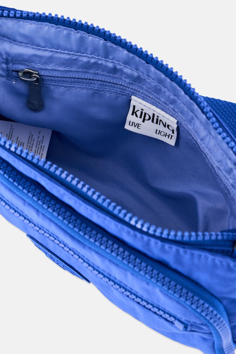 kipling Women Brand Logo Cross Body Bag With Keyring, Blue - Image 4