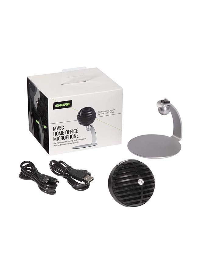 Shure MV5C, Home Office Microphone, Portable Professional Audio Quality, For Voice and Video Calls, iOS, Windows, Zoom & Teams Compatible, Black MV5C-USB Black - Image 2