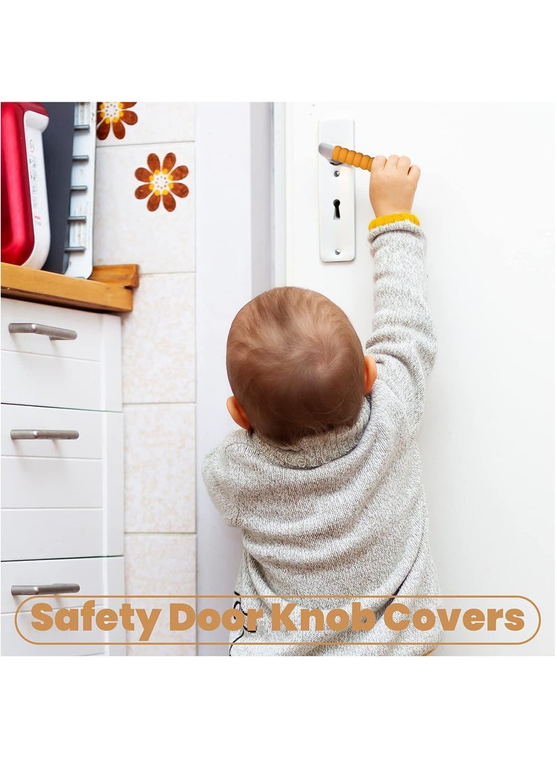 5pcs Door Handle Cover Baby Safety Protector Door Pull Handle Sleeve Refrigerator Door Handle Protector Door Handle Safety Cover Spone Household Eva Child Air Conditioning Cover - Image 3