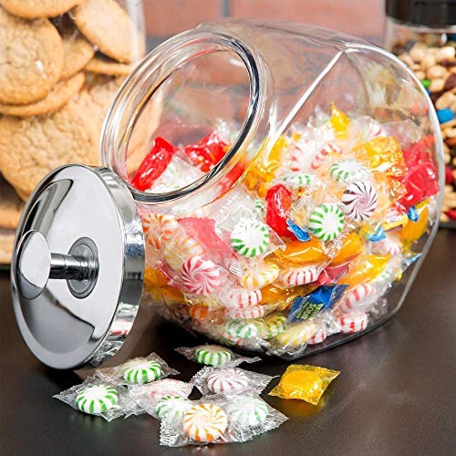 Anchor Hocking 69590AHG17 Glass 1 Gal Penny Candy Jar w/Chrome Cover - Image 2