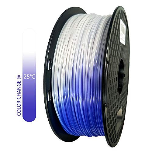CC3D 31℃ Temperature Color Changing Filament PLA Violet Blue to White 1.75 mm 1KG 3D Printer PLA Filament 2.2LBS Color Changing with Temperature 3D Printing Materials - Image 2