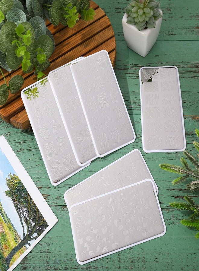 Whaline 6Pcs Animal Print Nail Plates Stamping Set Leopard Print Stamp Templates Nail Art Plates for DIY Print Manicure Salon Design Gift - Image 5