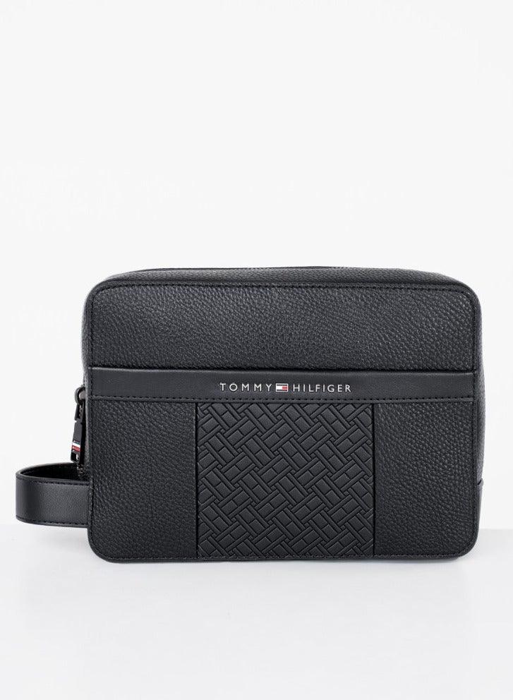 Tommy Hilfiger Men's Black Leather Bag