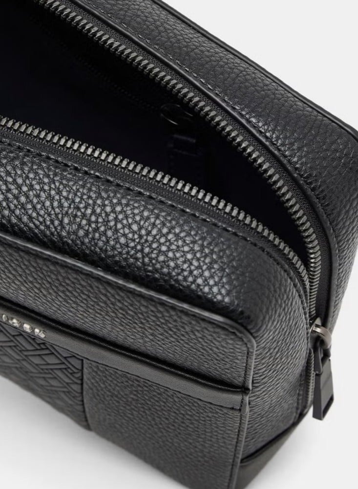 Tommy Hilfiger Men's Black Leather Bag