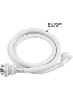 erorex Washing Machine Hose Washer Water Pipe Connector Automatic Washing Machine Inlet Hose Extension Tube 2M White  - Image 4