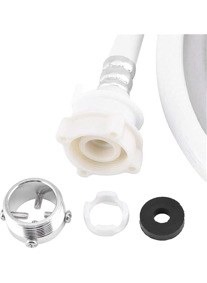 إيروريكس خرطوم الغسالة موصل أنبوب مياه الغسالة أنبوب تمديد خرطوم مدخل الغسالة الأوتوماتيكية 2 متر أبيض - Image 5