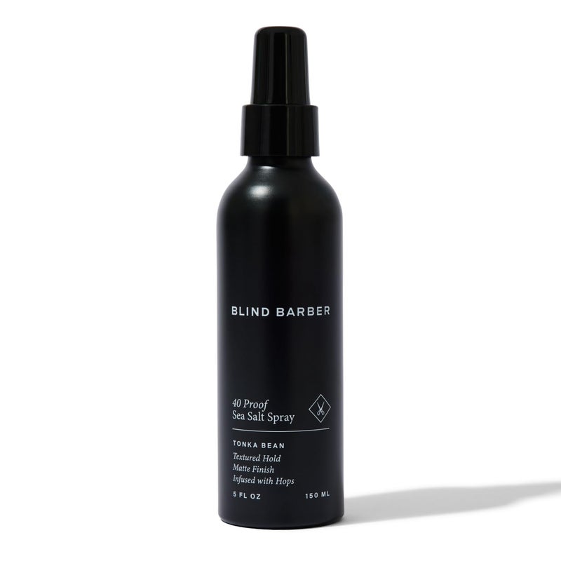 Blind Barber 40â€¯Proof Sea Salt Spray for Men - â€¯Salt Water Hair Spray for Volume & Texture - Water-Based Matte Finish with Light-Medium Hold - Enhances Beach Waves & Body - Tonka Bean Scent (5â€¯ Fl oz) - Image 1