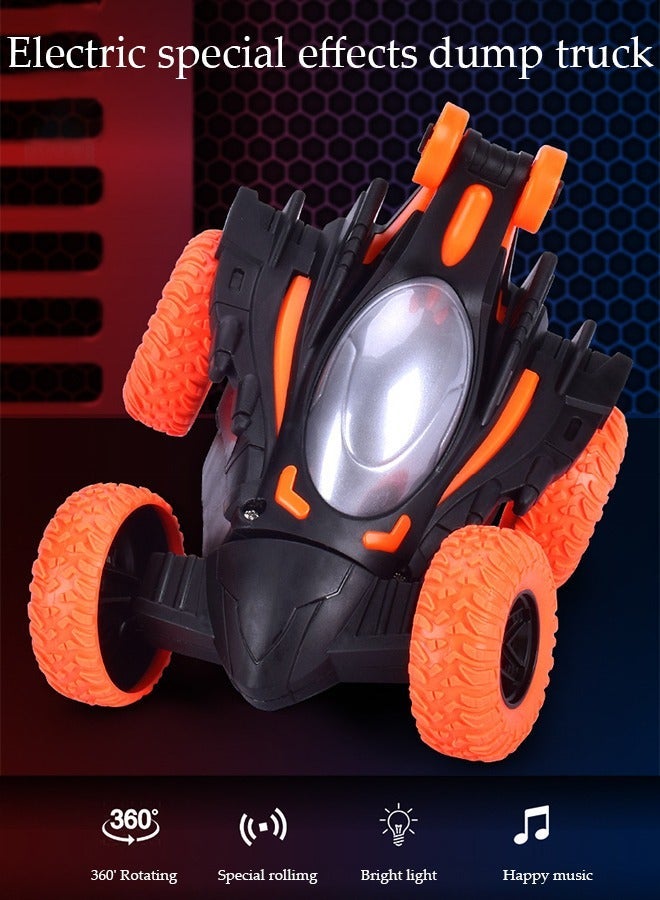 DUNISO 360 ° rotating remote control toy car with lights and music for rolling, suitable as a gift for boys and girls - Image 4