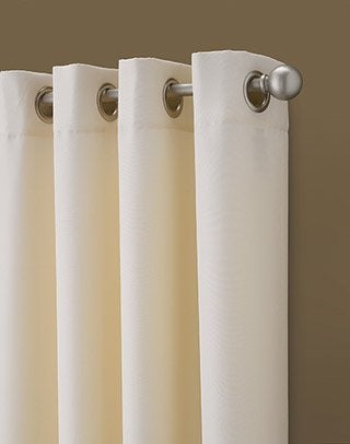 Curtainworks 1Q803706IV Kendall Curtain Panel, 63 inch, Ivory/Tan - Image 2