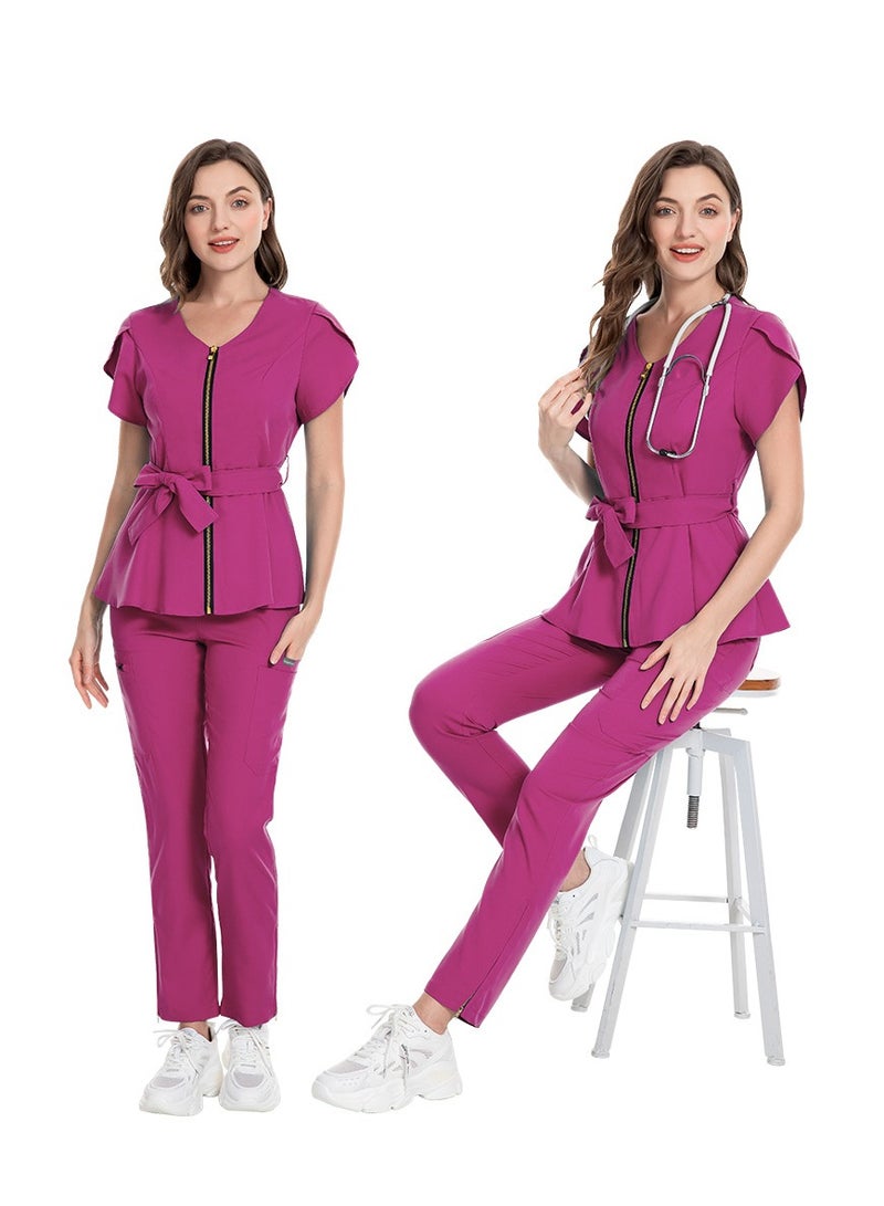 KUYING New V-neck Split Style Medical Work Uniform  - Image 2